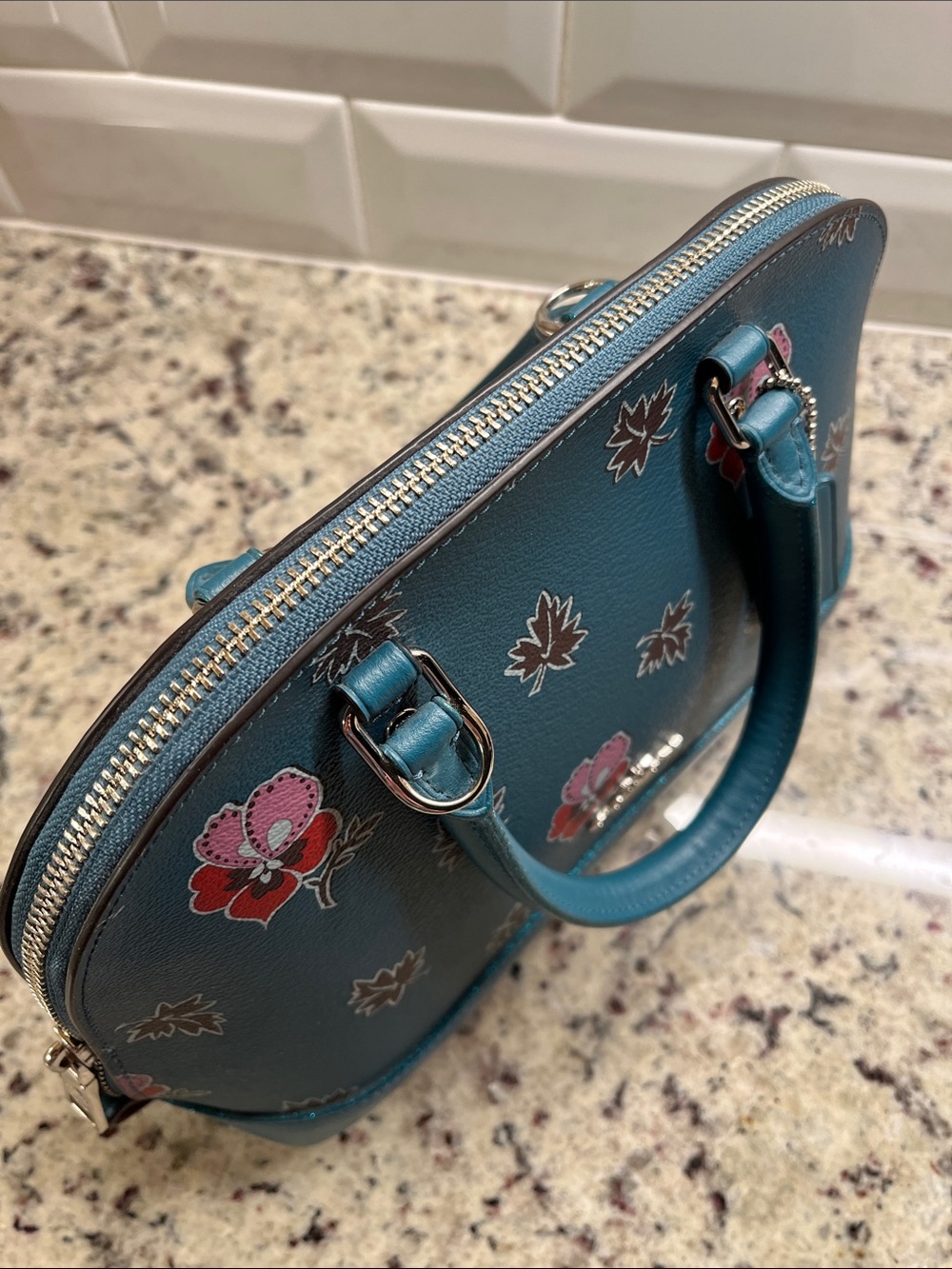 Coach Mini Sierra Satchel Crossbody Bag in Wildflower Print EUC - Picture 6 of 16